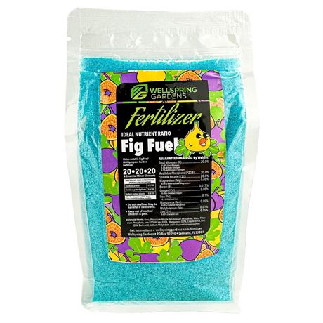 Fig Fuel Fertilizer - Water-Soluble 20-20-20 - 1 LB bag