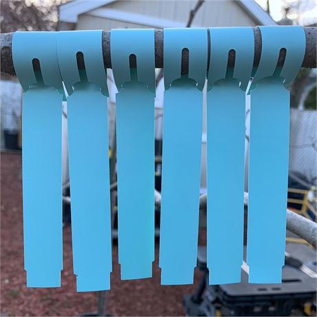 100 Blue Vinyl Wrap-Around Nursery Plant Tree Tags Hanging Labels