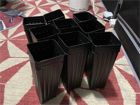(9) 3" x 8" Pots Treepots For Rooting/Grafting/Seed. Tree Pots Fruit & Nut Trees
