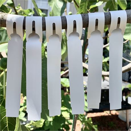 100 White Vinyl Wrap-Around Nursery Plant Tree Tags Hanging Labels